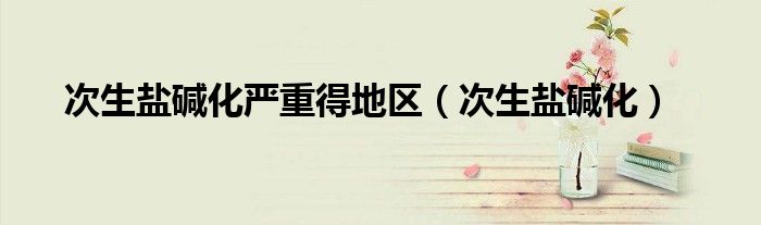 次生盐碱化严重得地区(次生盐碱化)