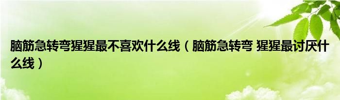 脑筋急转弯猩猩最不喜欢什么线(脑筋急转弯 猩猩最讨厌什么线)