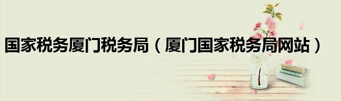 国家税务厦门税务局(厦门国家税务局网站)