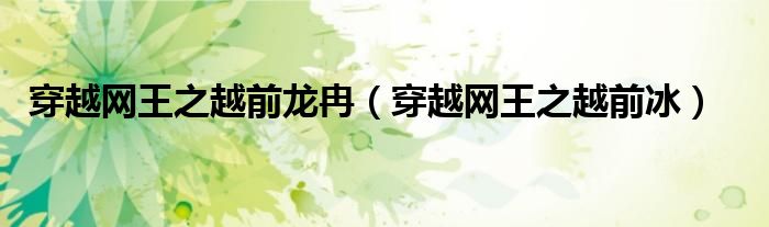 穿越网王之越前龙冉(穿越网王之越前冰)