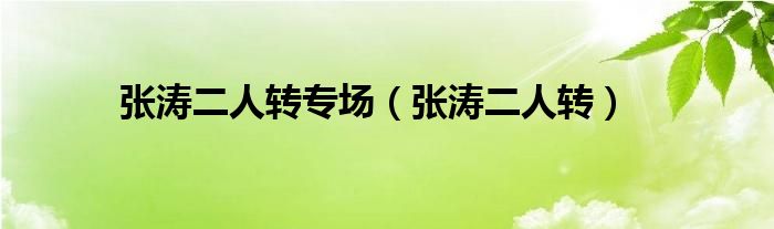 张涛二人转专场(张涛二人转)