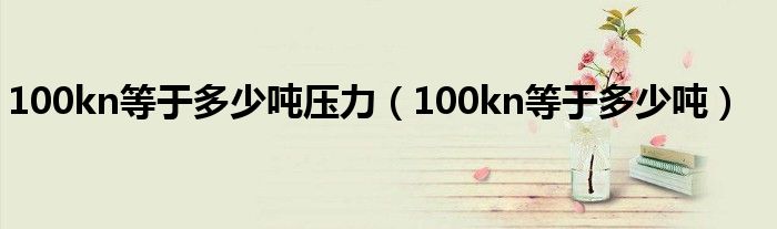 100kn等于多少吨压力(100kn等于多少吨)