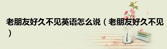 老朋友好久不见英语怎么说(老朋友好久不见)