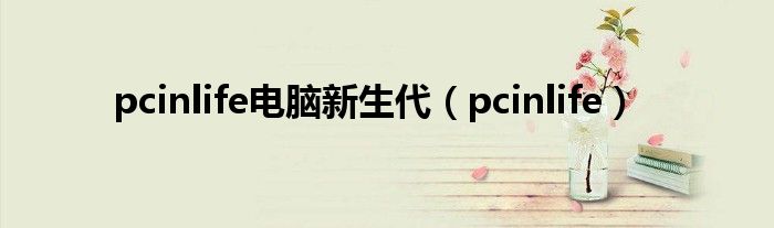 pcinlife电脑新生代(pcinlife)