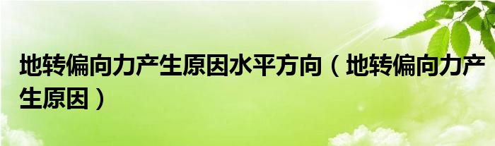 地转偏向力产生原因水平方向(地转偏向力产生原因)