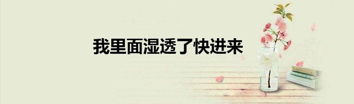 我里面湿透了快进来