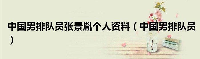 中国男排队员张景胤个人资料(中国男排队员)