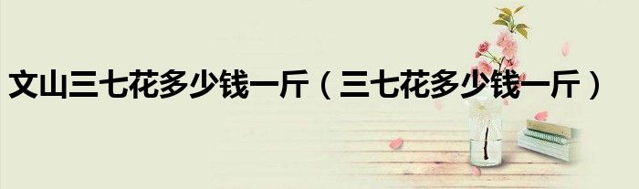 文山三七花多少钱一斤(三七花多少钱一斤)