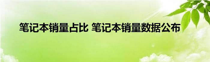 笔记本销量占比 笔记本销量数据公布