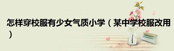 怎样穿校服有少女气质小学(某中学校服改用)