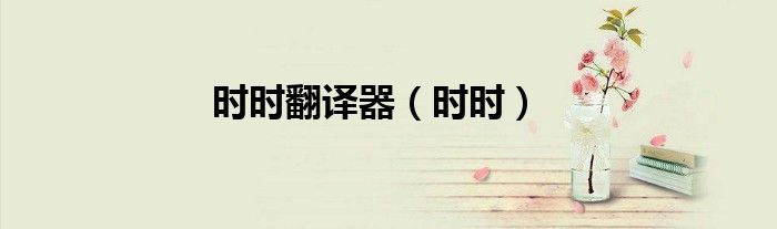 时时翻译器（时时）