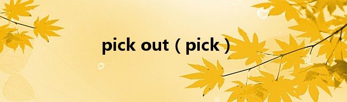 pick out(pick)