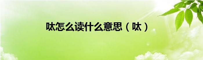 呔怎么读什么意思（呔）