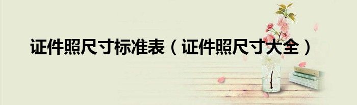 证件照尺寸标准表(证件照尺寸大全)