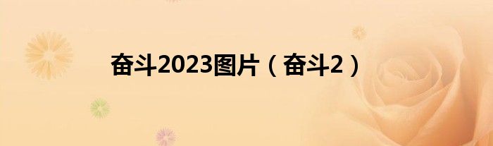 奋斗2023图片(奋斗2)