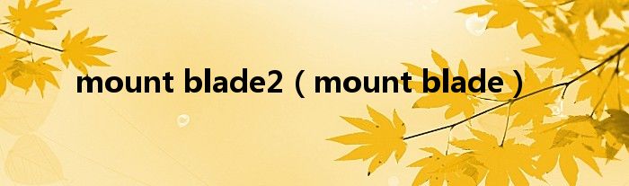 mount blade2(mount blade)