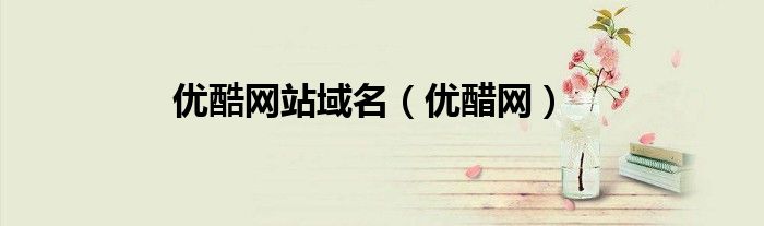 优酷网站域名（优醋网）