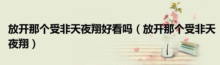 放开那个受非天夜翔好看吗(放开那个受非天夜翔)
