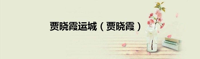 贾晓霞运城（贾晓霞）