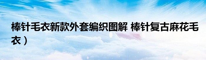 棒针毛衣新款外套编织图解 棒针复古麻花毛衣)
