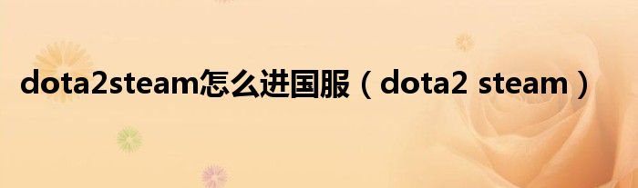 dota2steam怎么进国服(dota2 steam)