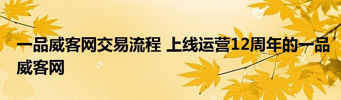 一品威客网交易流程 上线运营12周年的一品威客网