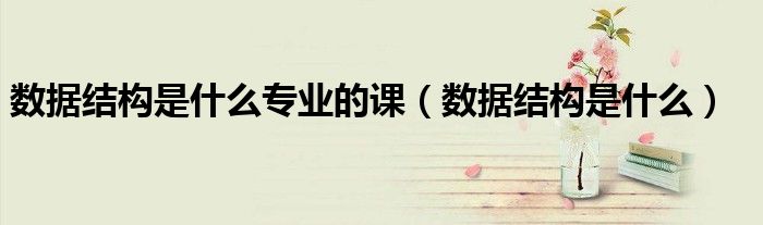 数据结构是什么专业的课(数据结构是什么)