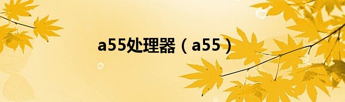 a55处理器（a55）