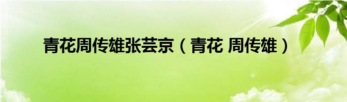 青花周传雄张芸京(青花 周传雄)