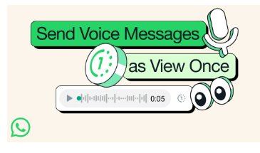 WhatsApp语音消息新增查看一次功能