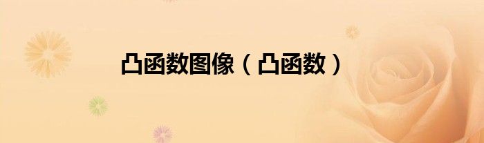 凸函数图像(凸函数)