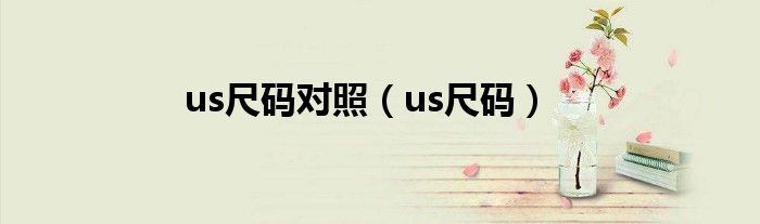 us尺码对照(us尺码)