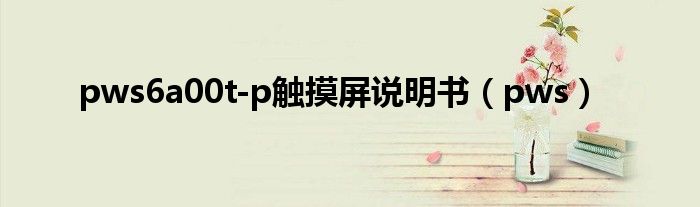 pws6a00t-p触摸屏说明书(pws)
