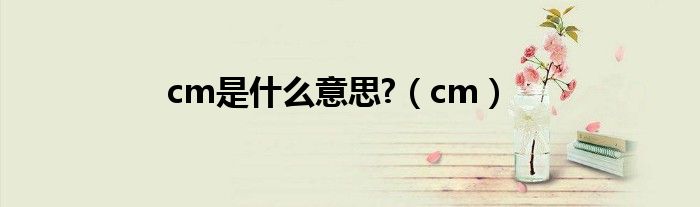 cm是什么意思?(cm)