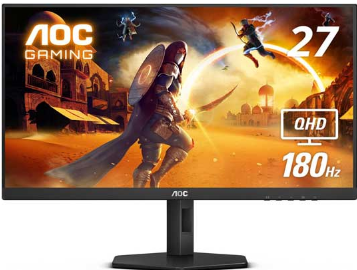 AOC Q27G4X 27英寸QHD和180Hz游戏显示器亮相