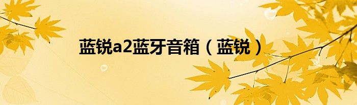 蓝锐a2蓝牙音箱(蓝锐)