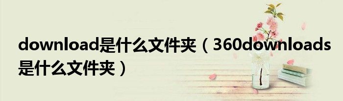 download是什么文件夹(360downloads是什么文件夹)