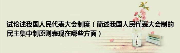 试论述我国人民代表大会制度（简述我国人民代表大会制的民主集中制原则表现在哪些方面）