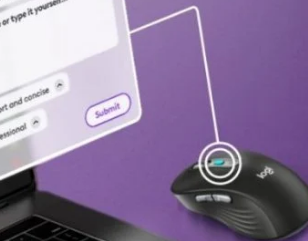 罗技Signature AI版M750鼠标配备专用AI钥匙AI Prompt Builder软件发布