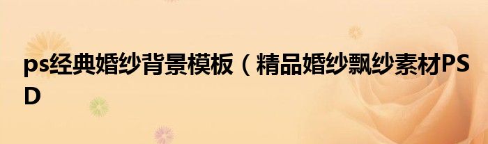 ps经典婚纱背景模板(精品婚纱飘纱素材PSD