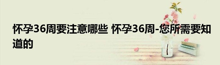 怀孕36周要注意哪些 怀孕36周-您所需要知道的
