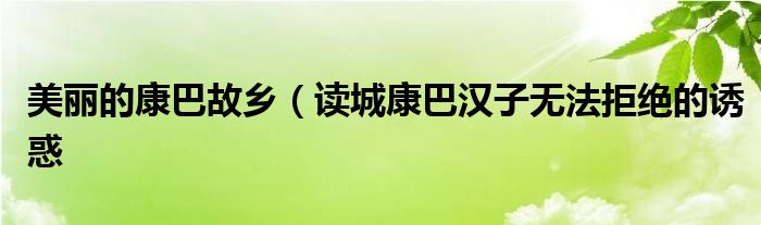 美丽的康巴故乡(读城康巴汉子无法拒绝的诱惑