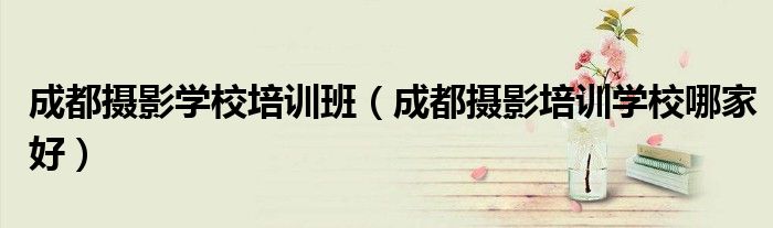 成都摄影学校培训班(成都摄影培训学校哪家好)