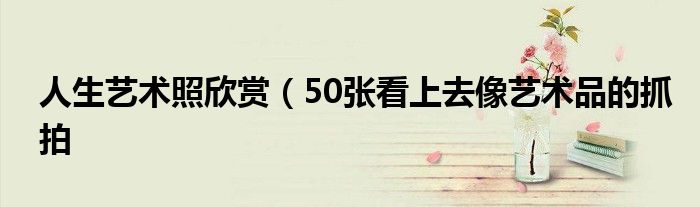 人生艺术照欣赏(50张看上去像艺术品的抓拍