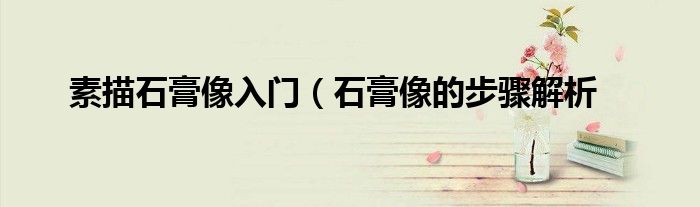 素描石膏像入门(石膏像的步骤解析
