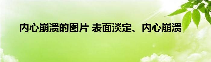 内心崩溃的图片 表面淡定、内心崩溃