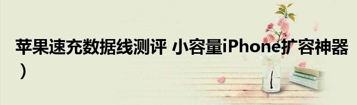 苹果速充数据线测评 小容量iPhone扩容神器)