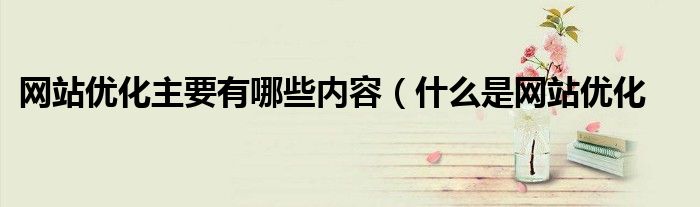 网站优化主要有哪些内容(什么是网站优化