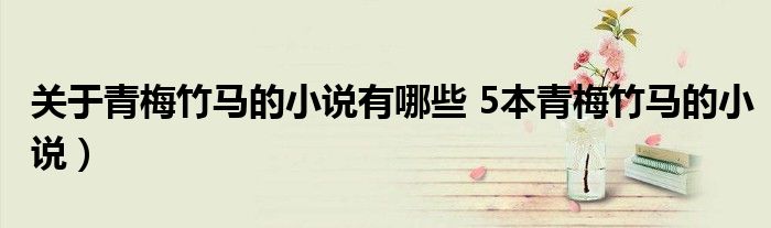 关于青梅竹马的小说有哪些 5本青梅竹马的小说)