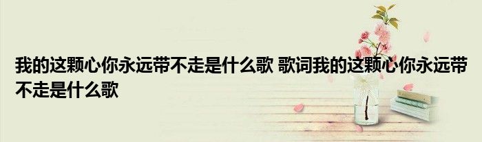 我的这颗心你永远带不走是什么歌 歌词我的这颗心你永远带不走是什么歌